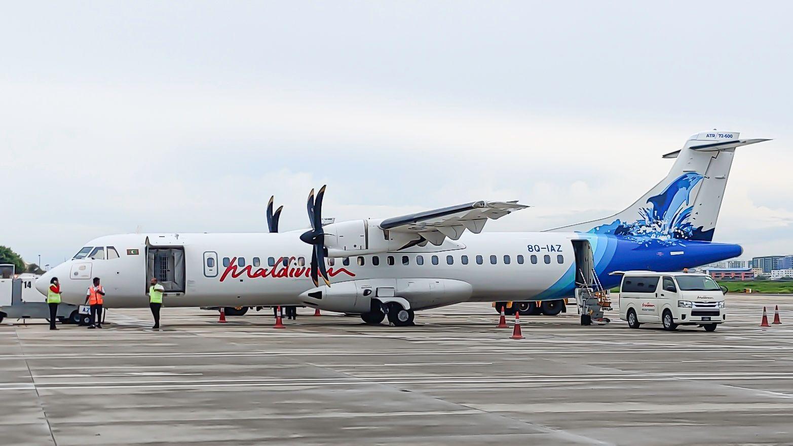 National airline of the Maldives, Maldivian's flight parked at airport