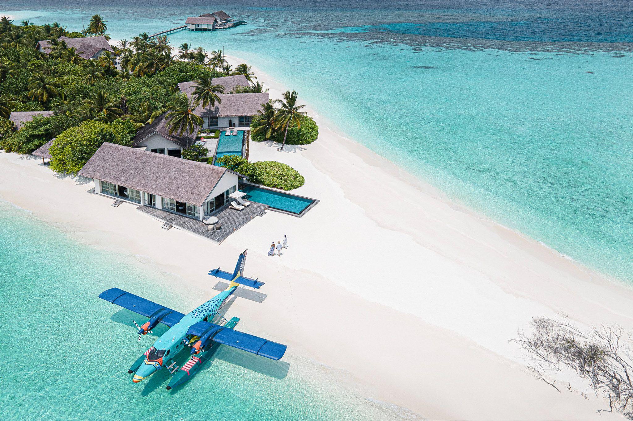 Four Seasons Maldives Private Island at Voavah - Island Aerial View.jpg